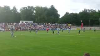 Beim Testspiel zwischen Union Fürstenwalde und Hertha BSC (2015)