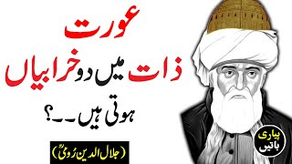 Rumi Quotes | Sufi Thoughts | Sufisim | Aurat Zaat Main 2 Kharabiyan hoti hain | Pyari Baatein