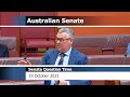 Senate Question Time - 19 October 2021