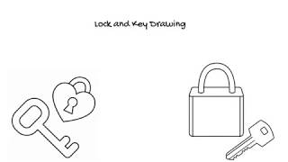Simple Lock and Key Drawing for Kids - Part 36
