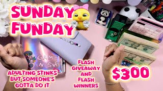 🌺💸 Sunday FUNday 💸🌺 $300 in Adulting Stinks Saving Challenges | Flash Giveaway & “How Rude” Winners