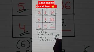 Find the missing number ll Reasoning Question ll #reasoning #shorts #shortsfeed #ytshorts #logic 🤔