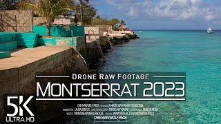 【5K】🇲🇸 Drone RAW Footage 🔥 This is MONTSERRAT 2023 🔥 British Caribbean Island 🔥 UltraHD Stock Video