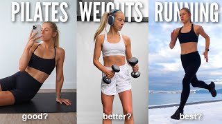 WEEK OF WORKOUTS My Pilates, Weights, Running Routine  *The Perfect Combo*