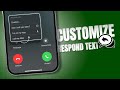 How to Customize Respond with Text for Incoming Calls on iPhone | Setup Auto Reply Text on iPhone