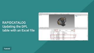 RapidCatalog Tutorial. Updating the DPL table with an Excel file