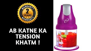 Orpat express 250 watt Best Electrical Vegetable Chopper Review Test Demo - How to use?