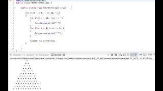 Java For Loop Pyramid.