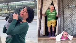 Grandparents Meet Their Grandchildren For The First Time
