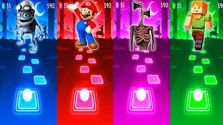 Crazy Frog VS Mario VS Siren Head VS Minecraft - Tiles Hop EDM Rush