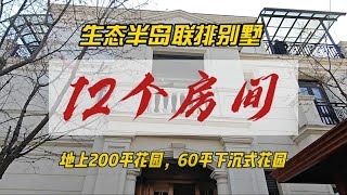 生态半岛联排别墅，200平花园，60平下沉式花园，新装修12个房间