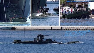 Amphibious Patria AMV in Action - Croatian Armed Forces Demo - Split Croatia