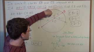 Segments Formed by Intersecting Chords (with Algebra) - Geometry