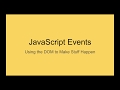 JSE 01 JS Events - Basic onclick Event