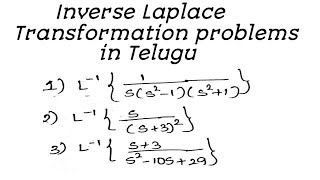 Inverse Laplace transformation problems in Telugu