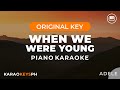 When We Were Young - Adele (HD Piano Karaoke with Lyrics)