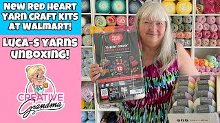 WOW!!  NEW YARN at Walmart PLUS Luca-s Yarn UNBOXING!  Let's get excited about yarn.