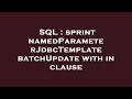 SQL : sprint namedParameterJdbcTemplate batchUpdate with in clause