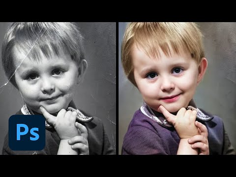 How do I restore a black and white photo in Photoshop?