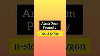 Angle Sum Property of n-sided polygon | Quick Minute Concept | Mathematics