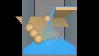 4K SPH Python+Taichi. 250K particles. Study of a falling water simulation. Walls with Taichi's mesh.