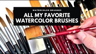 All My Favorite Watercolor Paint Brushes - Brush Collection