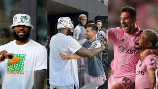 Lebron James, Kim Kardashian and haters went to see Lionel Messi 😁 #messi
