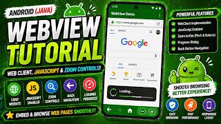 ANDROID - WEBVIEW TUTORIAL IN JAVA | WEB CLIENT, JAVASCRIPT ENABLED, ZOOM CONTROLS !