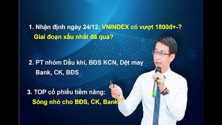 Chứng khoán hàng ngày: Nhận định thị trường ngày 25/12. Đoạn xấu nhất đã qua, tiền đang tăng trở lại