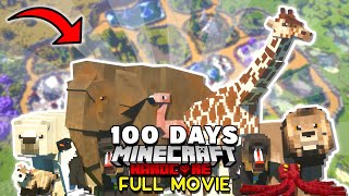 I Spent 100 DAYS Building a ZOO In Hardcore MINECRAFT |  Movie