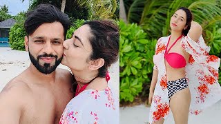Disha Parmar Bikini Bold Look Viral, Husband Rahul Vaidya को Kiss करती आई नजर । Must Watch