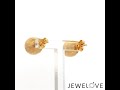 18K Yellow Diamond Cut Balls Gold Earrings JL AU 01 - Jewelove