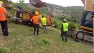 Epic Backhoe Fail - Check what just happened!!