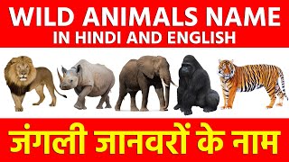 Wild Animals Name Hindi and English | जंगली जानवरों के नाम | Animals Names
