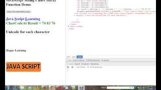 STRINGS CHARCODEAT METHOD JAVASCRIPT DEMO