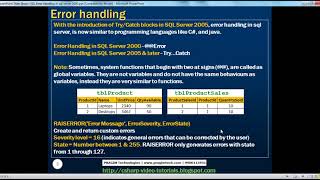 Part 55 Error handling in sql server 2000