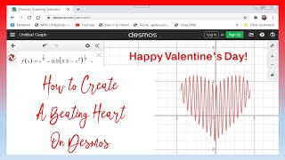 Creating Heart Curve on Desmos Calculator HAPPY VALENTINE'S DAY! #valentinesday #heartsday