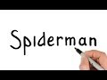 How to turn word Spiderman into cartoon drawing SUPER EASY