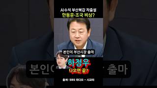 하정우 부산 북갑 나오면… 한동훈·조국 다 막힌다?