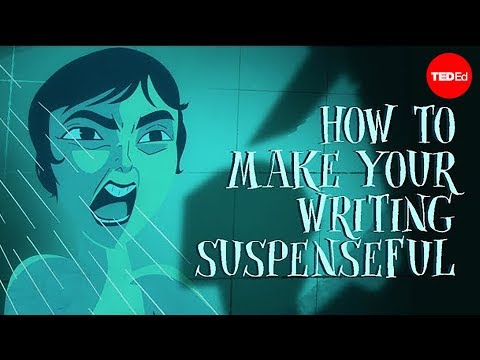 How does the author create suspense in the passage?