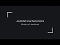 Array destructuring in JavaScript