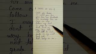 ❣️Shape of you song with english subtitles Ed Sheeran #songs #lyrics #englishsong #learningenglish