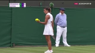 Natalija Stevanovic 🇷🇸 ❤️ breaks Petra Kvitova 🇨🇿 Live Tennis Coverage Wimbledon R3