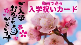 【入学祝いカード（中学校・高校・大学・専門学校）】動画で送る入学祝いメッセージカード