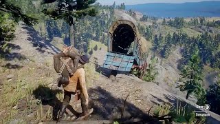 Don't Go Inside of this Wagon on The Cliff or Else This Will Happen - Red Dead Redemption 2