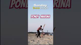 Pondy Marina Beach Cricket #beachlife #beachvibes #beachvolleyball #beachcricket #cricketlovers #fun