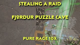 ARK survival Evolved | stealing a raid and wiping Fjordur puzzle cave | PURE RAGE