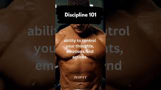 Discipline 101 #discipline #motivation #confidence #personalgrowth