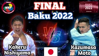 Final Karate KATA Male || Kakeru Nishiyama vs Kazumasa Moto || Baku 2022 WKF The Best