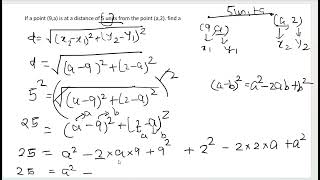 FINDING COORDINATE OF AN UNKNOWN POINT USING DISTANCE FORMULA